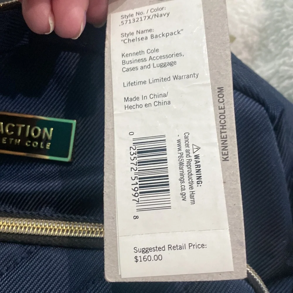 KENNETH COLE REACTION CHEVRON LAPTOP FASHION TRAVEL BAG
